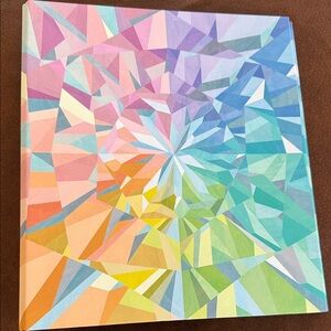 Colorful Geometric three ring Hardcover Notebook Cover